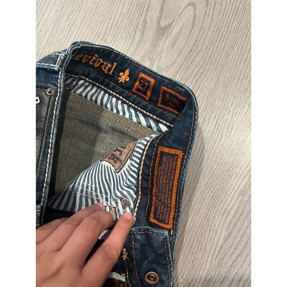 Rock Revival Womens Size 27 Debbie Boot Jeans Low Rise Zip Fly - Picture 4 of 9